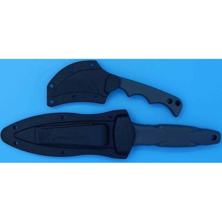 Lot de 2 Couteaux Smith&Wesson Neck/Boot Lames Inox Etui Nylon SWP1158724 - Livraison Gratuite
