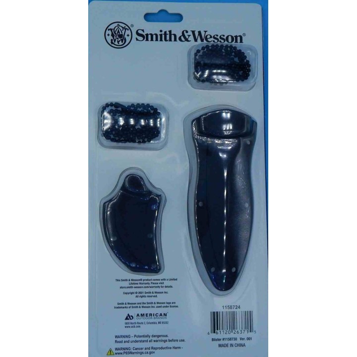 Lot de 2 Couteaux Smith&Wesson Neck/Boot Lames Inox Etui Nylon SWP1158724 - Livraison Gratuite
