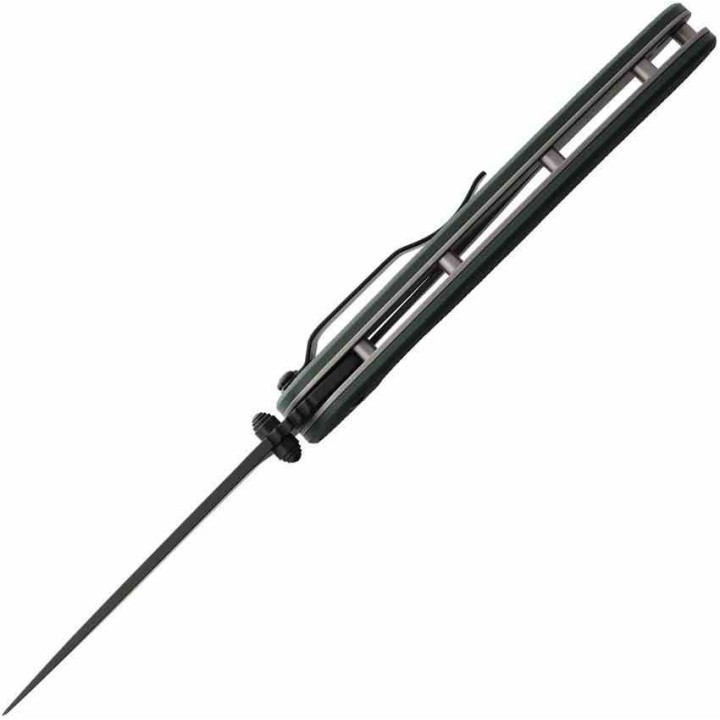 Couteau Ontario RAT 1 Green Lame Acier S35VN Black Manche G10 Linerlock Clip ON8991 - Livraison Gratuite