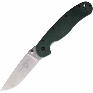 Couteau Ontario RAT 1 Green Lame Acier S35VN Stonewash Manche G10 Linerlock Clip ON8992 - Livraison Gratuite