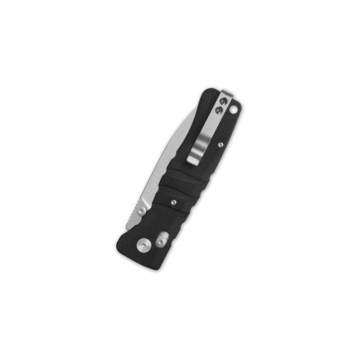 Couteau QSP Ripley Black Manche G10 Lame Acier 14C28N SW IKBS Glyde Lock Clip QS160A1 - Livraison Gratuite
