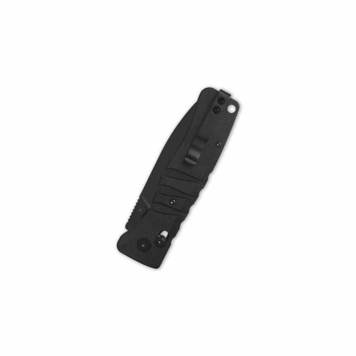 Couteau QSP Ripley Black Manche G10 Lame Acier 14C28N BLK IKBS Glyde Lock Clip QS160A2 - Livraison Gratuite