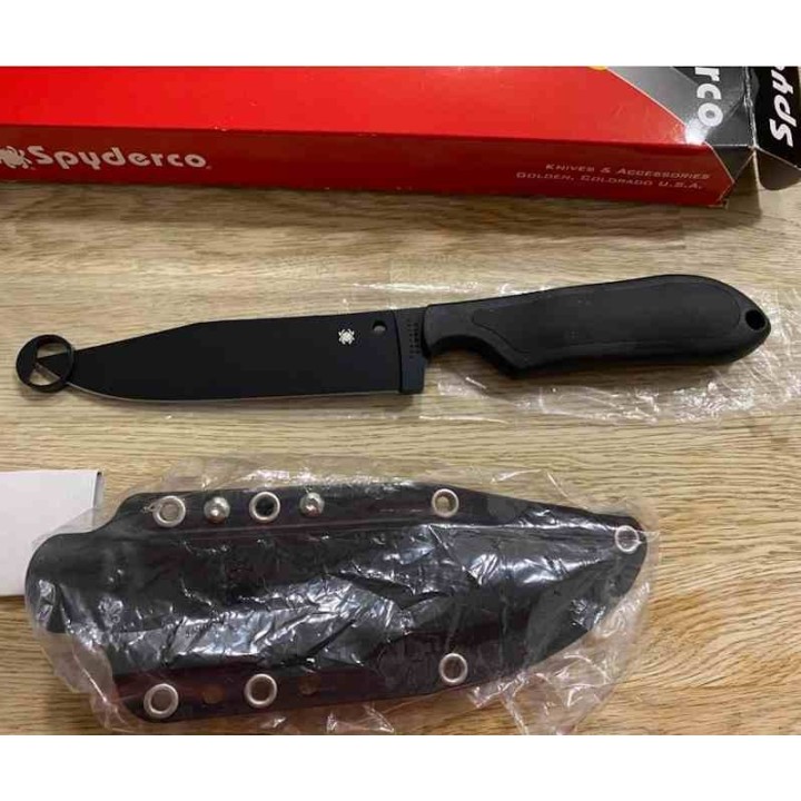 Couteau Spyderco Street Bowie Perrin Lame Acier VG-10 Manche FRN Etui Polymère Japan SCFB04PBB - Livraison Gratuite