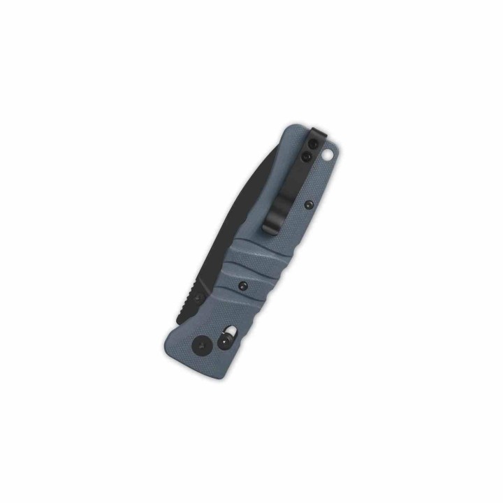 Couteau QSP Ripley Gray Manche G10 Lame Acier 14C28N BLK IKBS Glyde Lock Clip QS160B2 - Livraison Gratuite