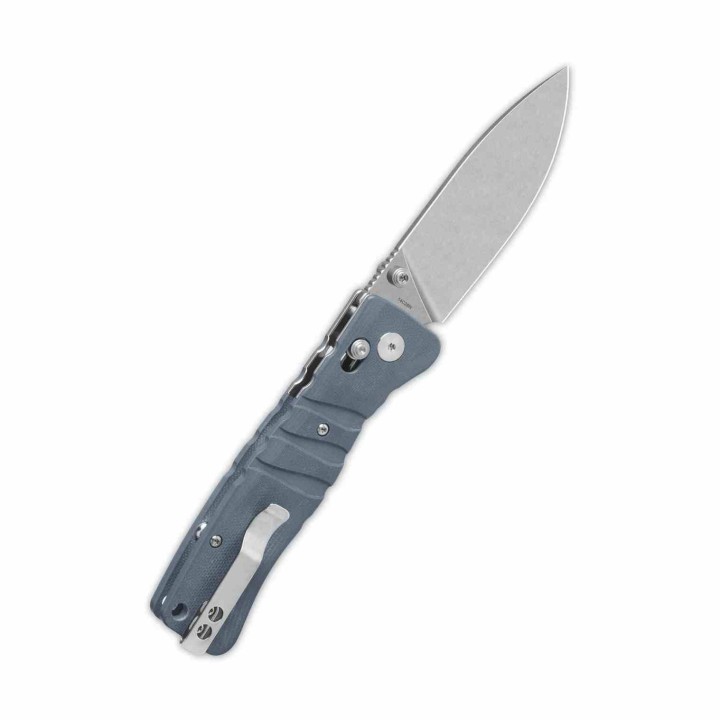 Couteau QSP Ripley Gray Manche G10 Lame Acier 14C28N SW IKBS Glyde Lock Clip QS160B1 - Livraison Gratuite