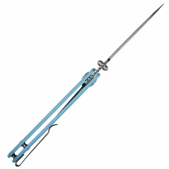 Couteau CJRB Cutlery Nova Blue Manche G10 Lame Tanto Acier AR-RPM9 IKBS Liner Lock Clip J1937BU - Livraison Gratuite