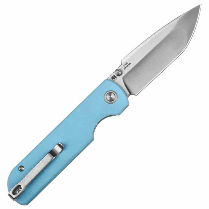 Couteau CJRB Cutlery Nova Blue Manche G10 Lame Tanto Acier AR-RPM9 IKBS Liner Lock Clip J1937BU - Livraison Gratuite