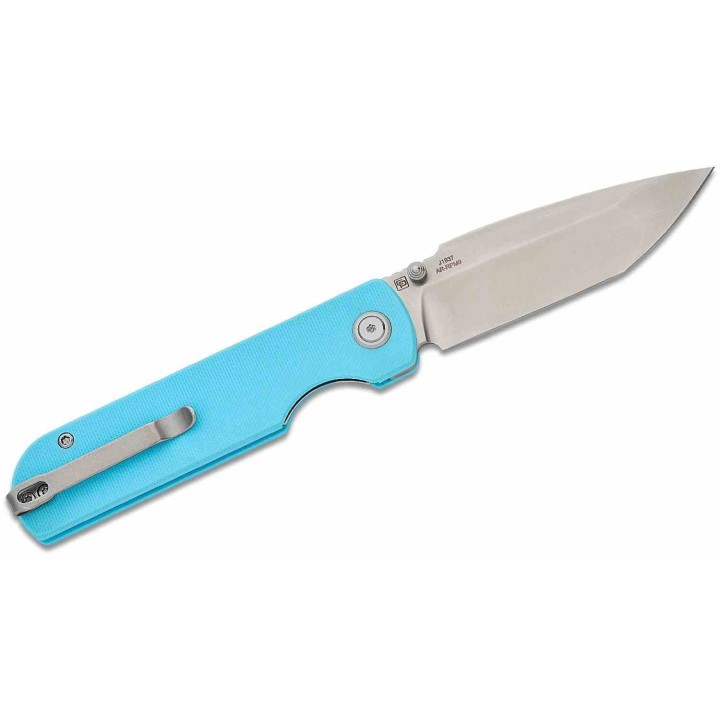 Couteau CJRB Cutlery Nova Blue Manche G10 Lame Tanto Acier AR-RPM9 IKBS Liner Lock Clip J1937BU - Livraison Gratuite