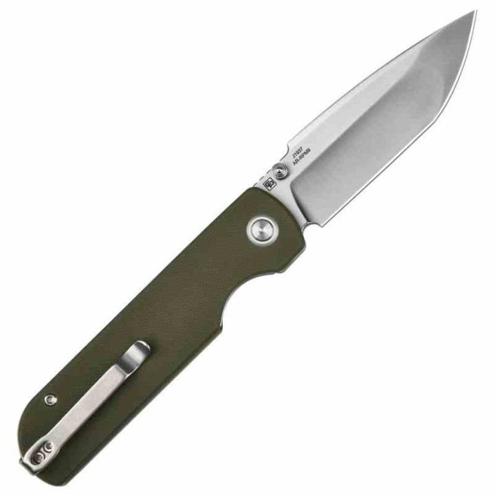 Couteau CJRB Cutlery Nova Green Manche G10 Lame Tanto Acier AR-RPM9 IKBS Liner Lock Clip J1937GN - Livraison Gratuite