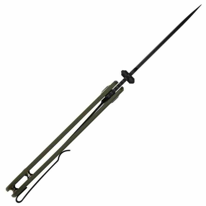 Couteau CJRB Cutlery Nova Green Manche G10 Lame Tanto Acier AR-RPM9 BLK IKBS Liner Lock Clip J1937BGN - Livraison Gratuite