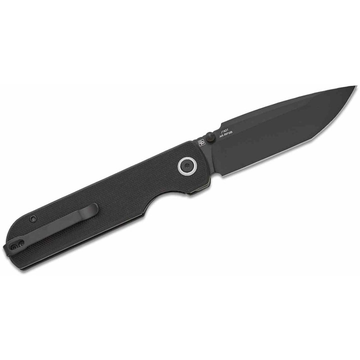 Couteau CJRB Cutlery Nova Black Manche G10 Lame Tanto Acier AR-RPM9 BLK IKBS Liner Lock Clip J1937BBK - Livraison Gratuite