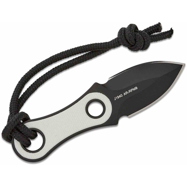 Couteau CJRB Knap White Manche G10 Lame Dague Acier AR-RPM9 Etui Cuir J1940BWH - Livraison Gratuite