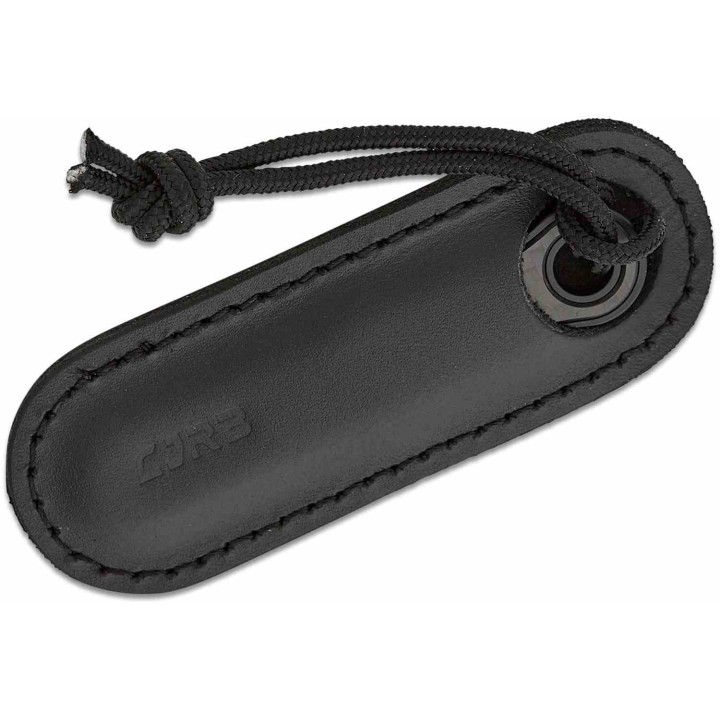 Couteau CJRB Knap Manche Carbon Fiber Lame Dague Acier AR-RPM9 Black Etui Cuir J1940BCF - Livraison Gratuite