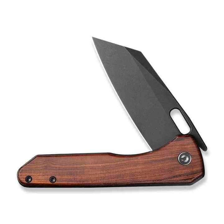 Couteau CIVIVI Nugz Guibourtia Manche Bois Lame Tanto Reverse Acier 14C28N IKBS Linerlock Clip CIVC230603 - Livraison Gratuite