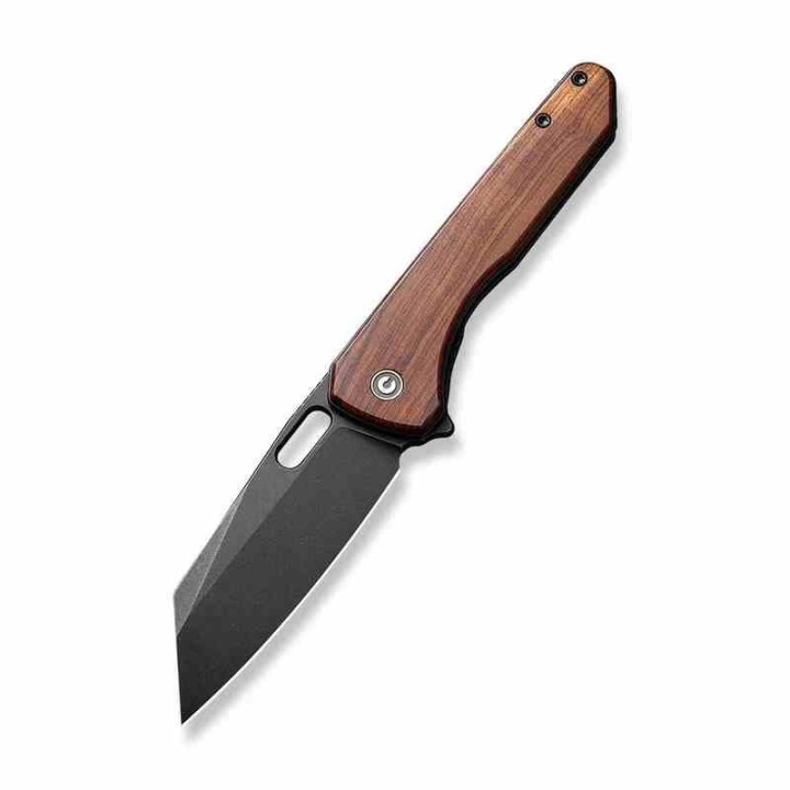 Couteau CIVIVI Nugz Guibourtia Manche Bois Lame Tanto Reverse Acier 14C28N IKBS Linerlock Clip CIVC230603 - Livraison Gratuite