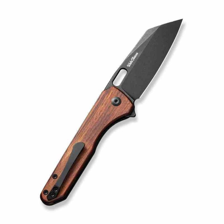 Couteau CIVIVI Nugz Guibourtia Manche Bois Lame Tanto Reverse Acier 14C28N IKBS Linerlock Clip CIVC230603 - Livraison Gratuite