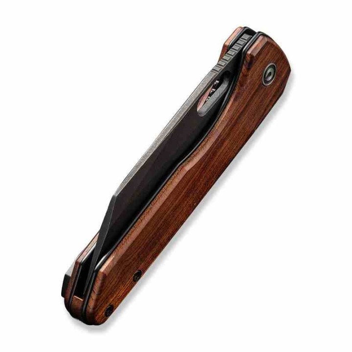 Couteau CIVIVI Nugz Guibourtia Manche Bois Lame Tanto Reverse Acier 14C28N IKBS Linerlock Clip CIVC230603 - Livraison Gratuite
