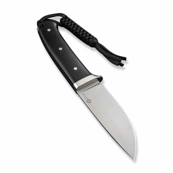  Couteau CIVIVI Cloud Peak Black Manche G10 Lame Drop Point Satin Acier Nitro-V Etui Cuir CIVC230441 - Livraison Gratuite