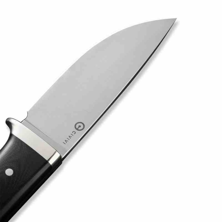  Couteau CIVIVI Cloud Peak Black Manche G10 Lame Drop Point Satin Acier Nitro-V Etui Cuir CIVC230441 - Livraison Gratuite