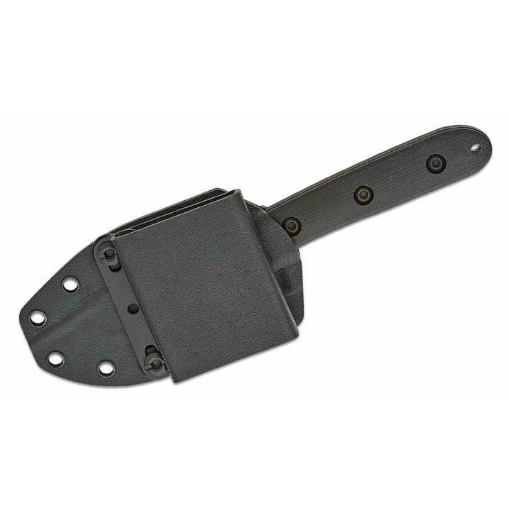 Couteau ESEE Pacaya Black Manche Micarta Lame Acier CPM-3V Black Etui Kydex Clip Made USA ESPACAYA3VB - Livraison Gratuite