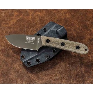 Couteau ESEE Pacaya Olive Manche Micarta Lame Acier CPM-3V Cerakote Etui Kydex Clip Made USA ESPACAYA3VOD - Livraison Gratuite