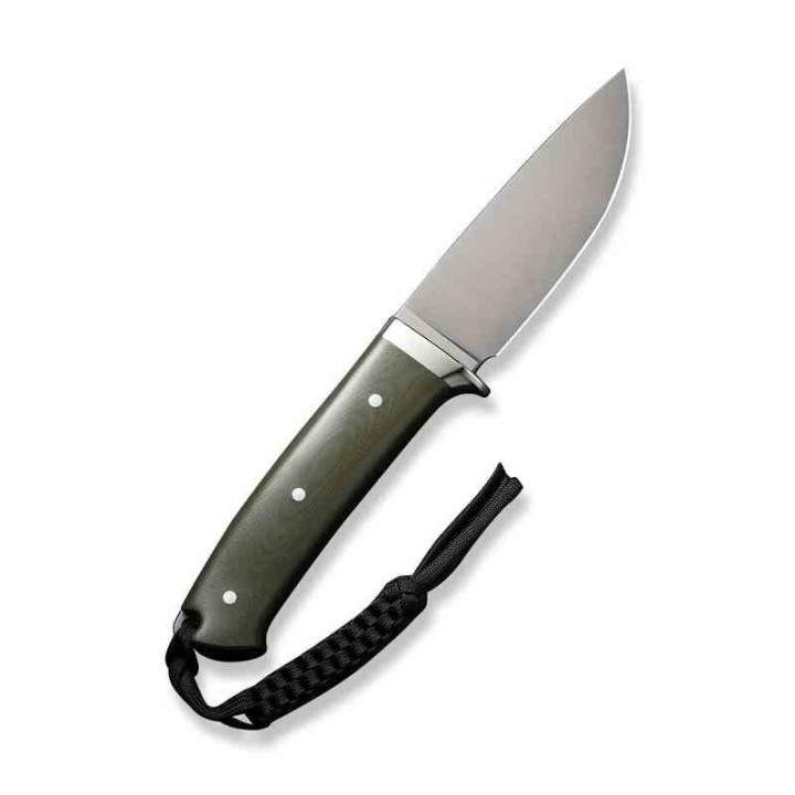 Couteau CIVIVI Cloud Peak Green Manche G10 Lame Drop Point Satin Acier Nitro-V Etui Cuir CIVC230442 - Livraison Gratuite