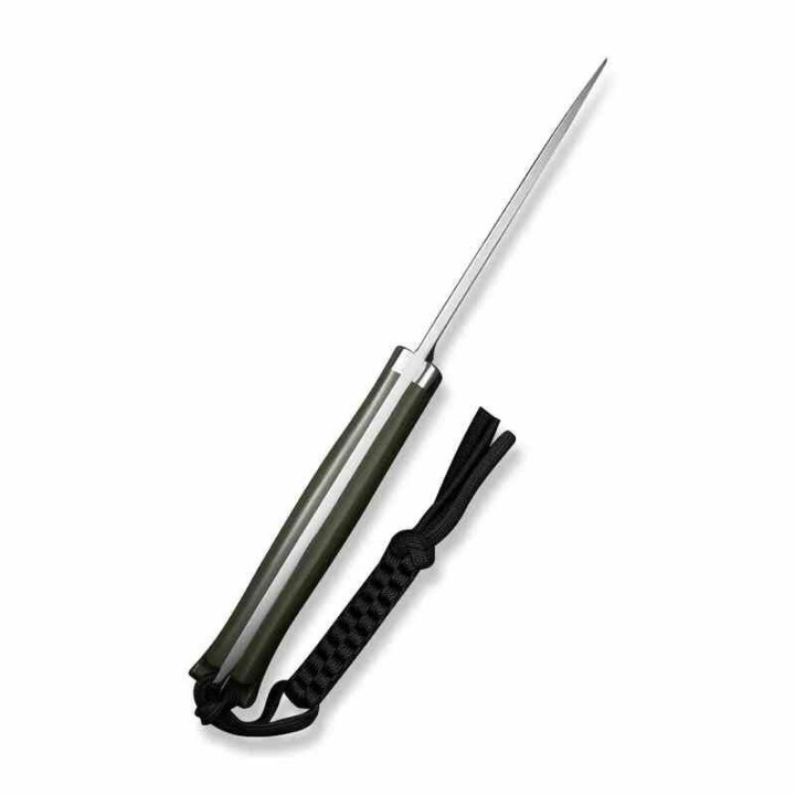 Couteau CIVIVI Cloud Peak Green Manche G10 Lame Drop Point Satin Acier Nitro-V Etui Cuir CIVC230442 - Livraison Gratuite