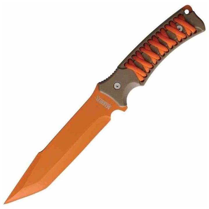 Couteau Marbles Orange Tanto Lame Acier Inox Manche Tan/Orange Etui Nylon MR716 - Livraison Gratuite