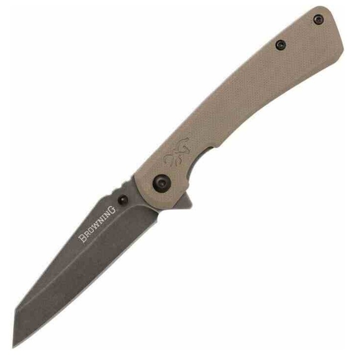 Couteau Browning Branded Rock FDE Manche G10 Lame Tanto Reverse Acier 7Cr17MoV Framelock Clip BR0512 - Livraison Gratuite