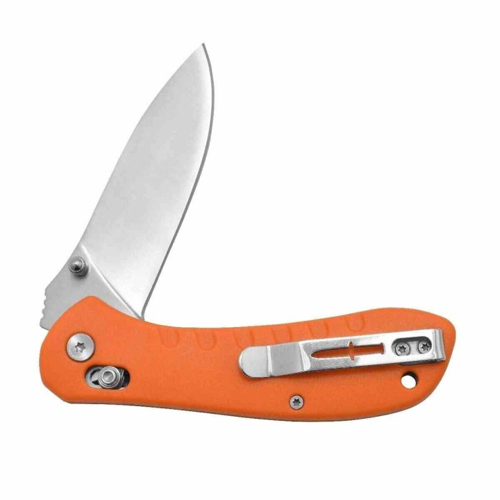 Couteau Camillus Rovax Orange Lame Acier 420 Manche GFN Cuda Lock Clip CM19620 - Livraison Gratuite