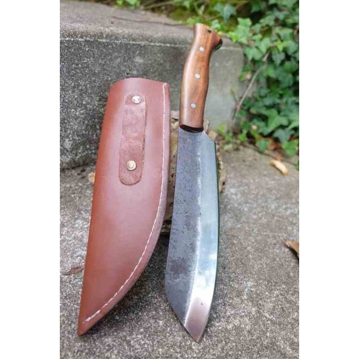 Buchcraft Couteau De Chasse Mountain Mountaineer Lame Acier Carbone 1075 Etui Cuir F Artisanat MOUN1075 - Livraison Gratuite
