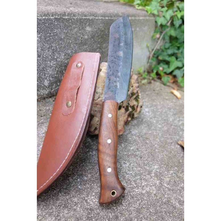 Buchcraft Couteau De Chasse Mountain Mountaineer Lame Acier Carbone 1075 Etui Cuir F Artisanat MOUN1075 - Livraison Gratuite