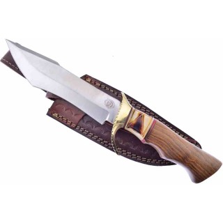 Couteau Frost Cutlery Forest Guardian Manche Noyer Lame Acier Inox Etui Cuir FCW692WW - Livraison Gratuite