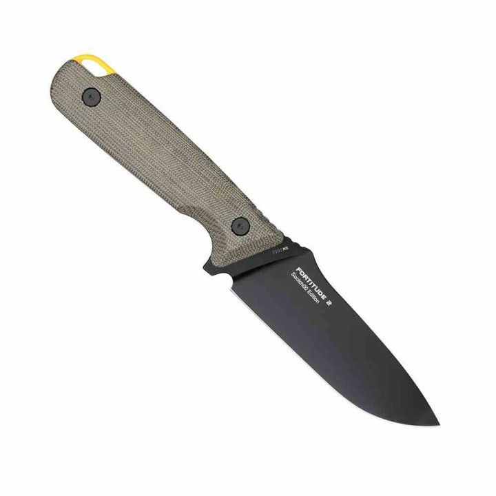 Couteau Olight Fortitude 2 Manche Micarta&G10 Lame Acier CPM-S35VN Etui Cuir OLTFORT2BK - Livraison Gratuite