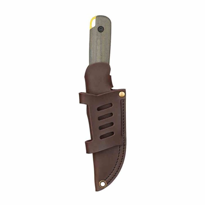 Couteau Olight Fortitude 2 Manche Micarta&G10 Lame Acier CPM-S35VN Etui Cuir OLTFORT2BK - Livraison Gratuite