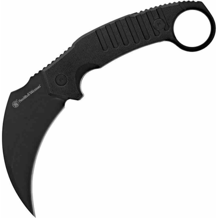Couteau Smith&Wesson Karambit Black Lame Acier Inox Manche G10 Etui ABS SW1208412 - Livraison Gratuite