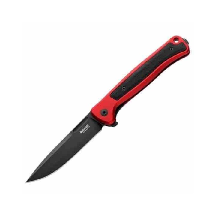 Couteau LionSteel Skinny Red/Black Lame Acier CPM-Magnacut Black Manche Alu/Micarta IKBS Italy LSTSK01ARD - Livraison Gratuite