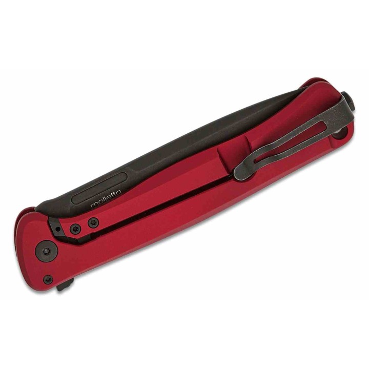 Couteau LionSteel Skinny Red/Black Lame Acier CPM-Magnacut Black Manche Alu/Micarta IKBS Italy LSTSK01ARD - Livraison Gratuite