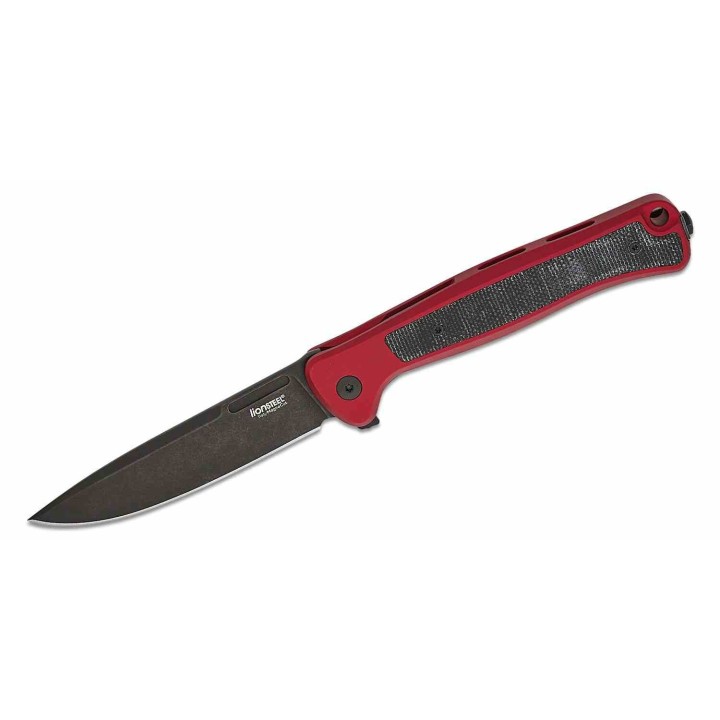 Couteau LionSteel Skinny Red/Black Lame Acier CPM-Magnacut Black Manche Alu/Micarta IKBS Italy LSTSK01ARD - Livraison Gratuite