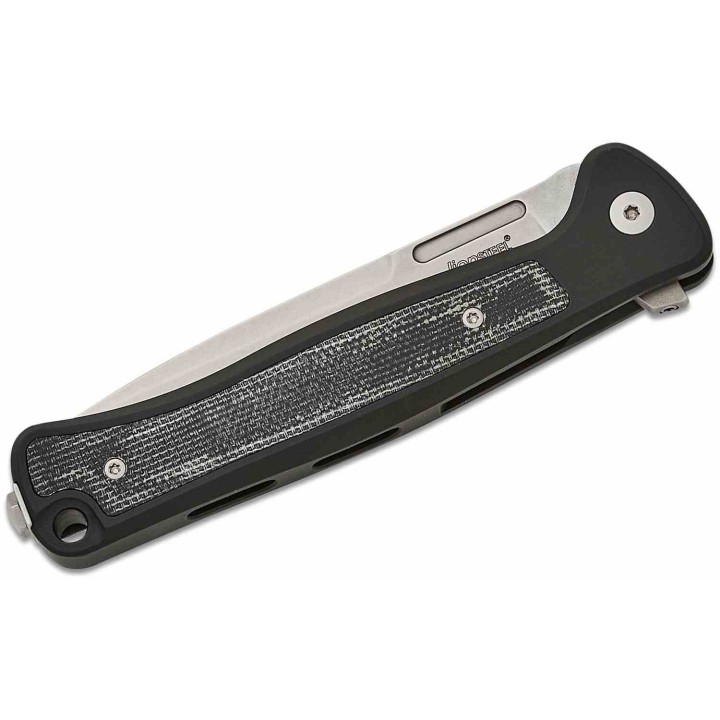 Couteau LionSteel Skinny Black Lame Acier CPM-Magnacut Black Manche Alu/Micarta IKBS Italy LSTSK01ABS - Livraison Gratuite