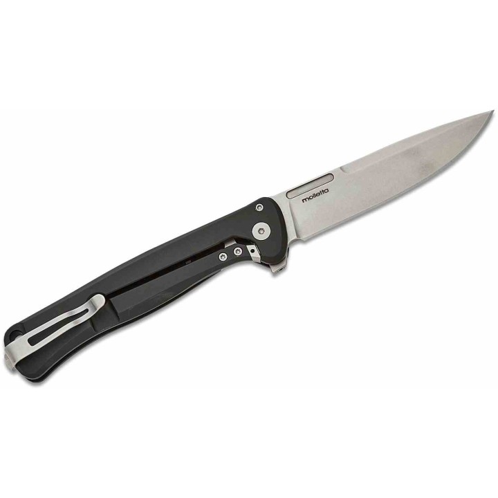 Couteau LionSteel Skinny Black Lame Acier CPM-Magnacut Black Manche Alu/Micarta IKBS Italy LSTSK01ABS - Livraison Gratuite