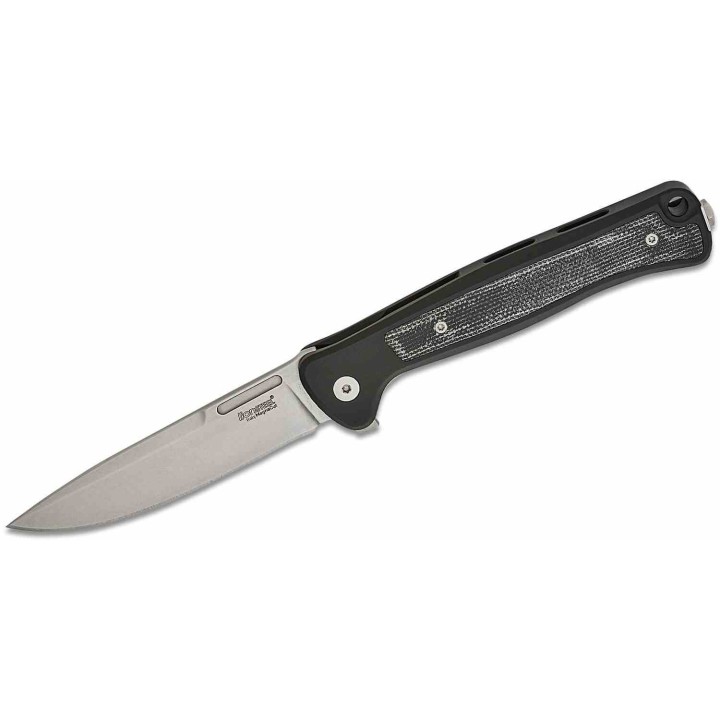 Couteau LionSteel Skinny Black Lame Acier CPM-Magnacut Black Manche Alu/Micarta IKBS Italy LSTSK01ABS - Livraison Gratuite