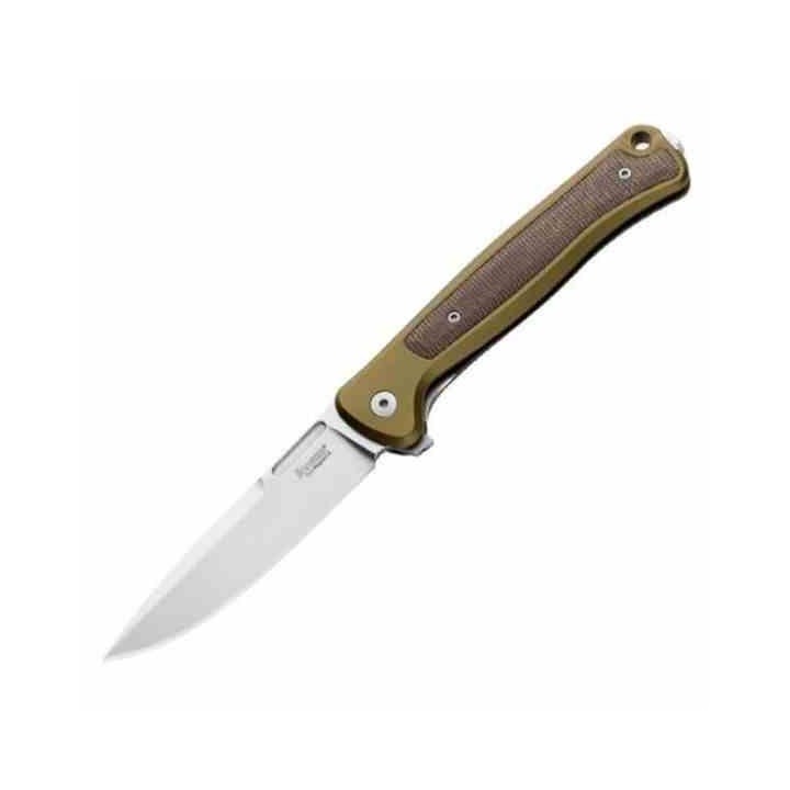 Couteau LionSteel Skinny Green Lame Acier CPM-Magnacut Manche Alu/Micarta Frame Lock IKBS Italy LSTSK01AGS - Livraison Gratuite