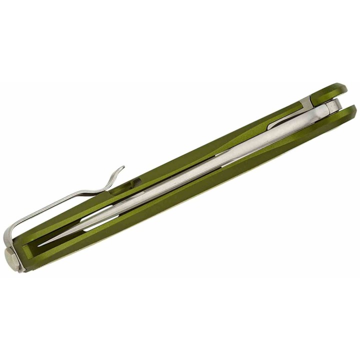 Couteau LionSteel Skinny Green Lame Acier CPM-Magnacut Manche Alu/Micarta Frame Lock IKBS Italy LSTSK01AGS - Livraison Gratuite