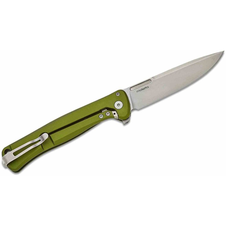 Couteau LionSteel Skinny Green Lame Acier CPM-Magnacut Manche Alu/Micarta Frame Lock IKBS Italy LSTSK01AGS - Livraison Gratuite