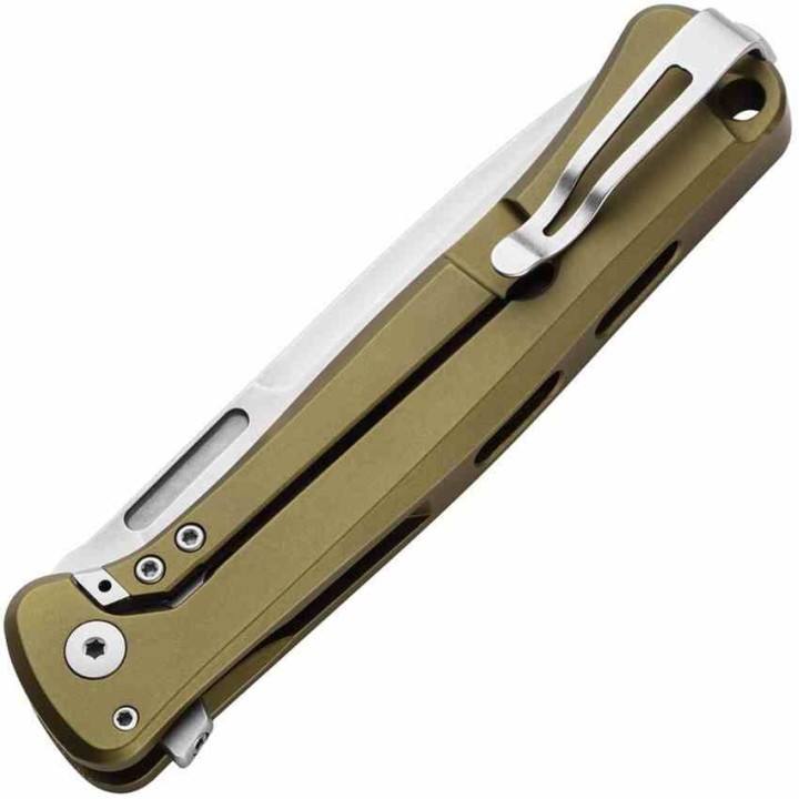 Couteau LionSteel Skinny Green Lame Acier CPM-Magnacut Manche Alu/Micarta Frame Lock IKBS Italy LSTSK01AGS - Livraison Gratuite