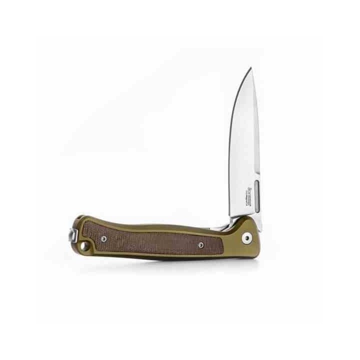 Couteau LionSteel Skinny Green Lame Acier CPM-Magnacut Manche Alu/Micarta Frame Lock IKBS Italy LSTSK01AGS - Livraison Gratuite