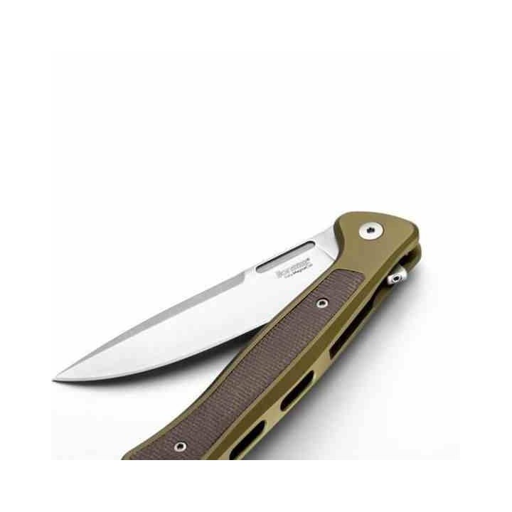 Couteau LionSteel Skinny Green Lame Acier CPM-Magnacut Manche Alu/Micarta Frame Lock IKBS Italy LSTSK01AGS - Livraison Gratuite