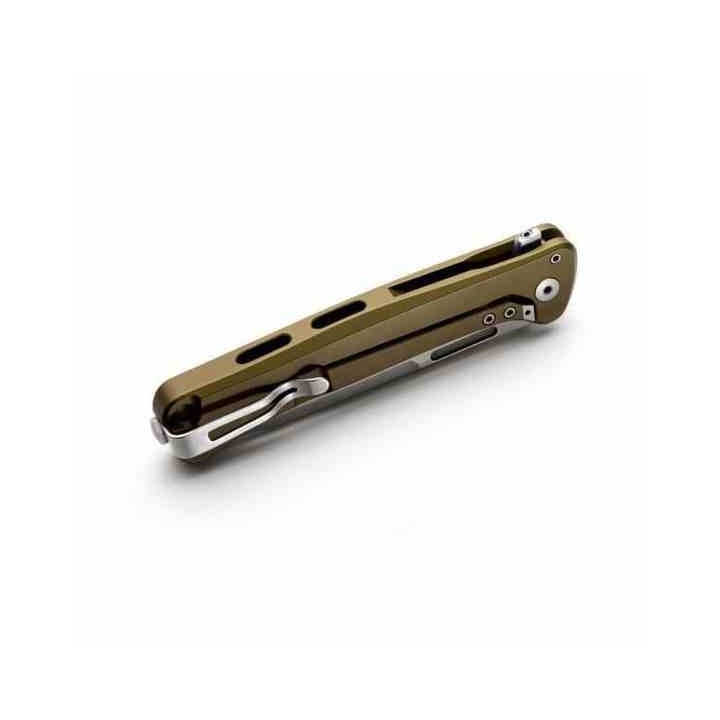 Couteau LionSteel Skinny Green Lame Acier CPM-Magnacut Manche Alu/Micarta Frame Lock IKBS Italy LSTSK01AGS - Livraison Gratuite