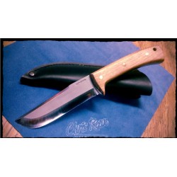 Couteau Bushcraft Condor Stratos Acier Carbone 1075 Manche Bois Etui Cuir Made El Salvador CTK2295HC - Livraison Gratuite